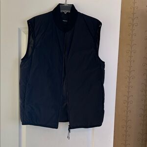 Theory Men's Black Quilted Sleeveless Vest L